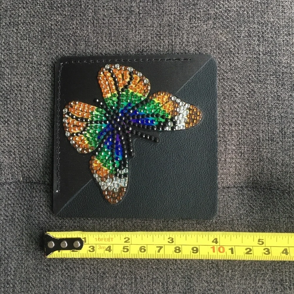 Diamond Art Butterfly Corner Bookmark, Colorful, Sparkly, Bling (ORNG/GRN/BLUE) - Picture 11 of 17